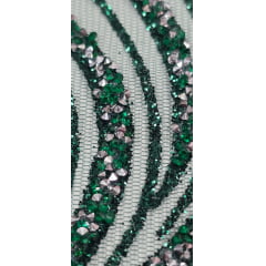 Tule com Glitter Diamond Verde Floresta STLX