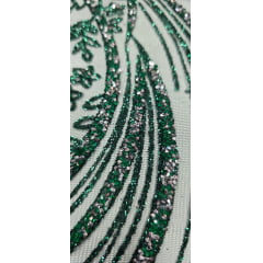 Tule com Glitter Diamond Verde Floresta STLX