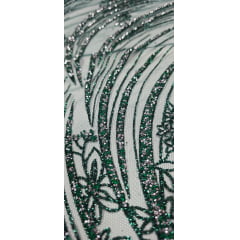 Tule com Glitter Diamond Verde Floresta STLX