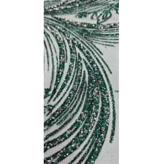 Tule com Glitter Diamond Verde Floresta STLX