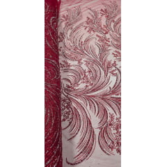 Tule com Glitter Diamond Vermelho STLX
