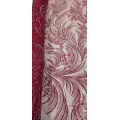 Tule com Glitter Diamond Vermelho STLX