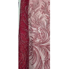 Tule com Glitter Diamond Vermelho STLX