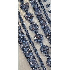 Tule Diamond Arabescos Azul Serenity Modelo 12752 