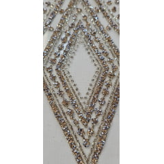 Tule Diamond Arabescos Dourado Modelo 12752