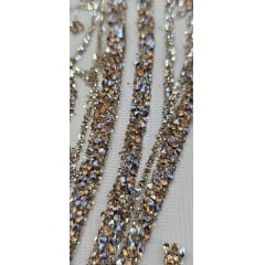Tule Diamond Arabescos Dourado Modelo 12752