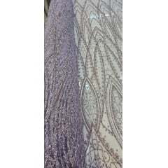 Tule Diamond Arabescos Lilás Modelo 12752