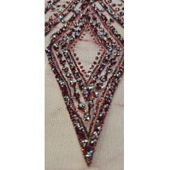 Tule Diamond Arabescos Marsala Modelo 12752