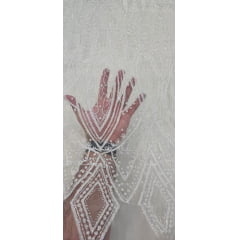 Tule Diamond Arabescos Off White Furtacor Modelo 12752  