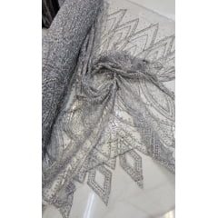 Tule Diamond Arabescos Prata Modelo 12752
