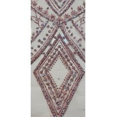 Tule Diamond Arabescos Rosê Modelo 12752 