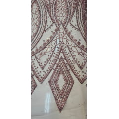 Tule Diamond Arabescos Rosê Modelo 12752 