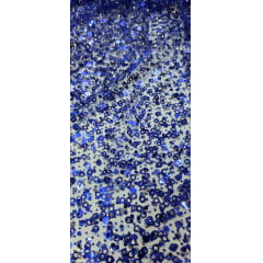 Tule Diamond com Paetê Azul Royal