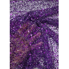 Tule Diamond com Paetê Roxo