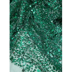 Tule Diamond com Paetê Verde