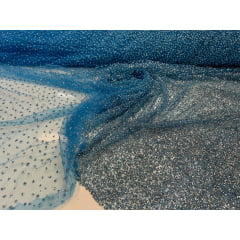Tule Diamond Degrade Azul Claro