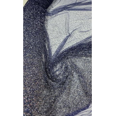 Tule Diamond Degrade Azul Marinho