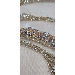 Tule Diamond Dourado Claro  Modelo LYD064   