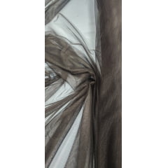 Tule Marrom Chocolate com Elastano 1,60m de Largura