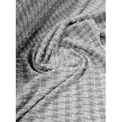 Malha Tweed Pied Poulle Cinza 