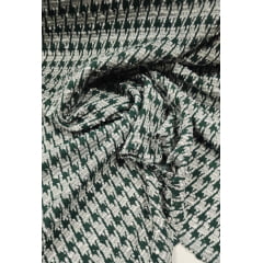Malha Tweed Pied Poulle Verde Bandeira
