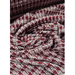 Malha Tweed Pied Poulle Vermelho