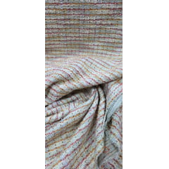 Tweed de Malha com Fio Metálico Multicolor Vermelho e Laranja Tweed de Malha com Fio Metálico Multicolor Vermelho e Laranja