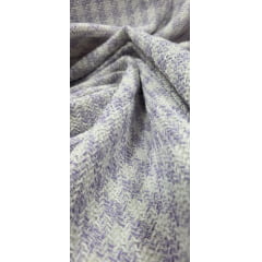 Tweed Pesado com Fio Metálico Pied Poule Lilás