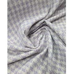 Tweed Pesado com Fio Metálico Pied Poule Lilás
