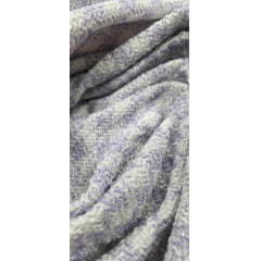 Tweed Pesado com Fio Metálico Pied Poule Lilás