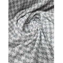 Tweed Pesado com Fio Metálico Pied Poule Verde