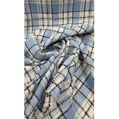 Tweed Pesado Xadrez Paris Azul Tweed Pesado Xadrez Paris Azul