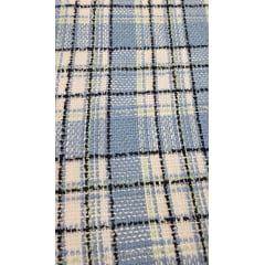 Tweed Pesado Xadrez Paris Azul