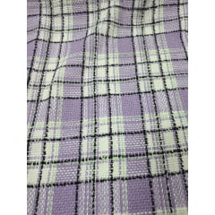 Tweed Pesado Xadrez Paris Lilás