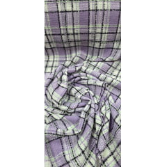 Tweed Pesado Xadrez Paris Lilás Tweed Pesado Xadrez Paris Lilás