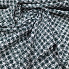 Tweed Pesado Xadrez Verde e Branco com Fio Metálico Dourado ST01 Tweed Pesado Xadrez Verde e Branco com Fio Metálico Dourado ST01