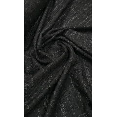 Tweed Premium Pesado Preto com Brilho