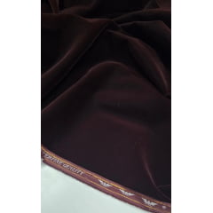 Veludo  Alemão Três Águias de Acetato Marrom ( 100% Acetato )