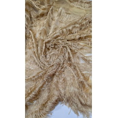 Tule com Franjas Dourado