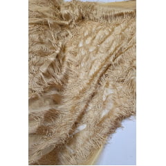 Tule com Franjas Dourado