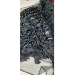 Tule com Franjas Metálicas Verde Metálico