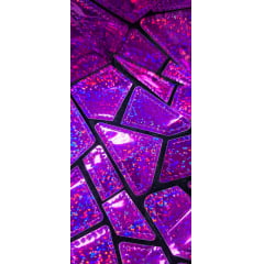 Veludo Bordado Flash Back Holográfico Pink Efeito Glitter 