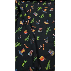 Viscolinho Estampado Cactos Griff