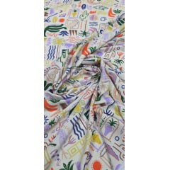 Viscolinho Estampado Premium Raizes do Sertão