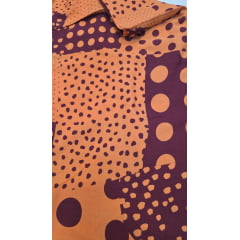 Viscose africana laranja e marrom - Comprimento 1,80 m x Largura 1,50 m 