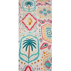  Viscose Estampada Digital Fundo Amarelo Claro M0034