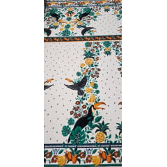  Viscose Estampada Digital Fundo Creme P7602