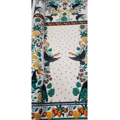  Viscose Estampada Digital Fundo Creme P7602