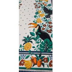  Viscose Estampada Digital Fundo Creme P7602