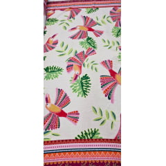  Viscose Estampada Digital Fundo Off White  P6758